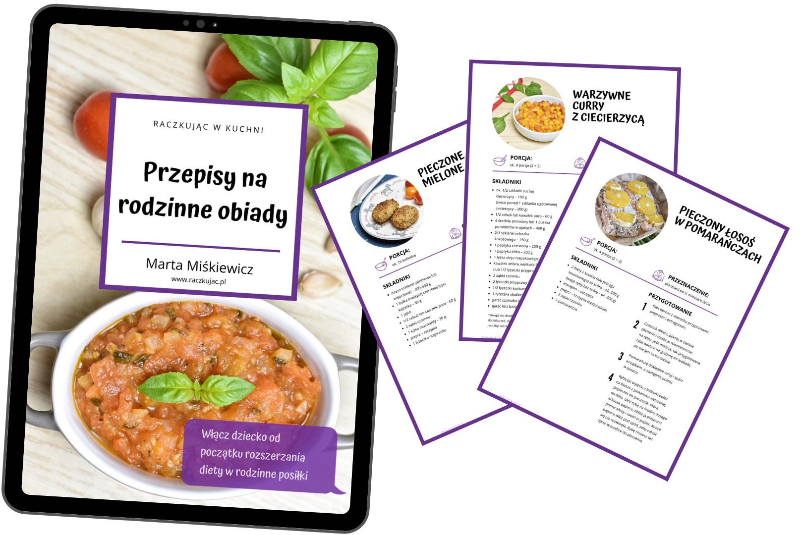 Okładka e-booka Przepisy na rodzinne obiady (raczkujac.pl)